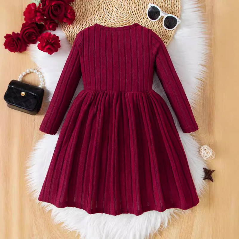 Izvor Veleprodaja Dječja pletena haljina za djevojčice Male i srednje veličine Dječja novogodišnja princezina suknja