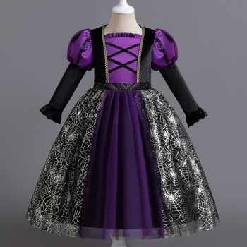 Helovino vaikų drabužiai mergaičių princesės suknelė raganos suknelė mažos raganos suknelė cosplay kostiumas šokių pasirodymo drabužiai