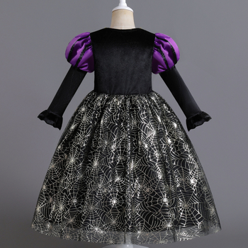 Helovino vaikų drabužiai mergaičių princesės suknelė raganos suknelė mažos raganos suknelė cosplay kostiumas šokių pasirodymo drabužiai
