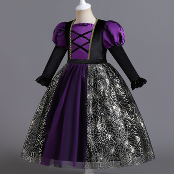 Helovino vaikų drabužiai mergaičių princesės suknelė raganos suknelė mažos raganos suknelė cosplay kostiumas šokių pasirodymo drabužiai