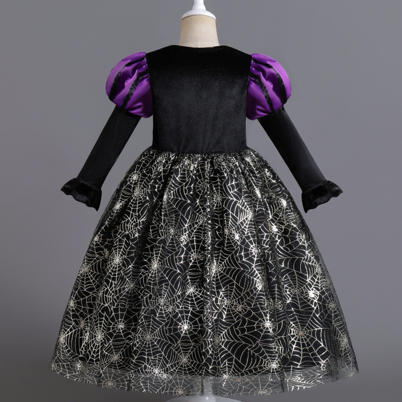 Helovino vaikų drabužiai mergaičių princesės suknelė raganos suknelė mažos raganos suknelė cosplay kostiumas šokių pasirodymo drabužiai