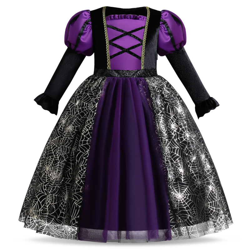 Helovino vaikų drabužiai mergaičių princesės suknelė raganos suknelė mažos raganos suknelė cosplay kostiumas šokių pasirodymo drabužiai