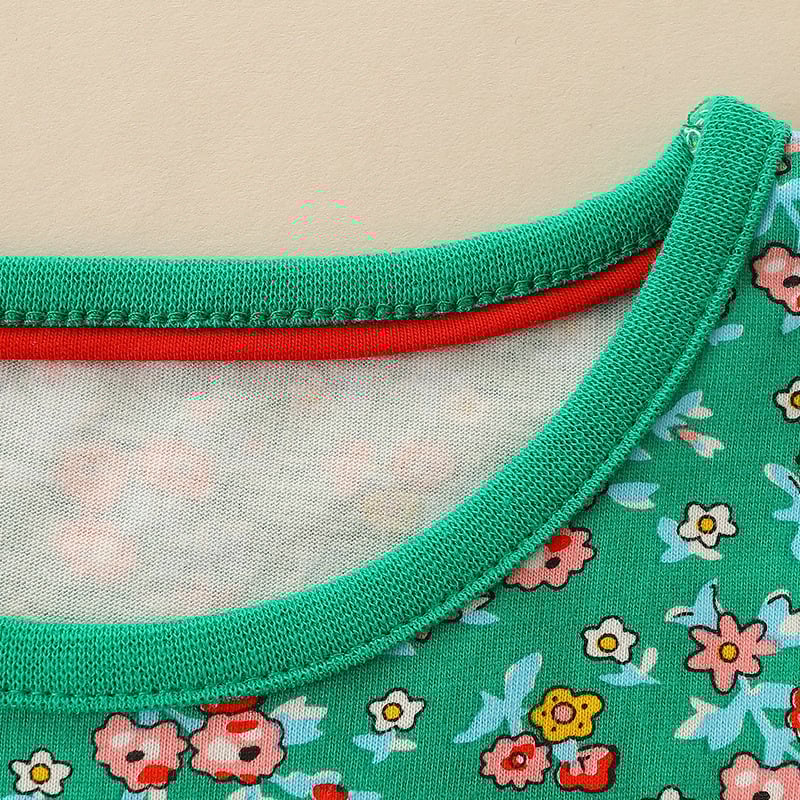 Jesenska djevojačka haljina u europskom i američkom stilu, mala i srednja dječja suknja s slomljenim cvijetom, slatka crtana ptica, izvezena princezina suknja