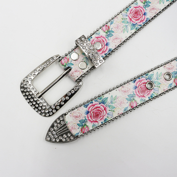 Ζώνη με στρας, με σχέδιο τριαντάφυλλου, niche fashion, ζώνη για ζευγάρια, πανκ μόδα, φοιτητής, Y2K, μποέμ στυλ