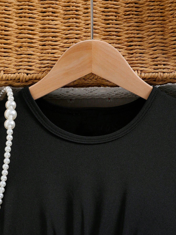 2025 διασυνοριακή Ευρώπη και Ηνωμένες Πολιτείες άνοιξη και καλοκαίρι νέο φόρεμα για κορίτσια με μανίκια που πετάει, πλεκτό πουλόβερ για παιδιά, φούστα πριγκίπισσας