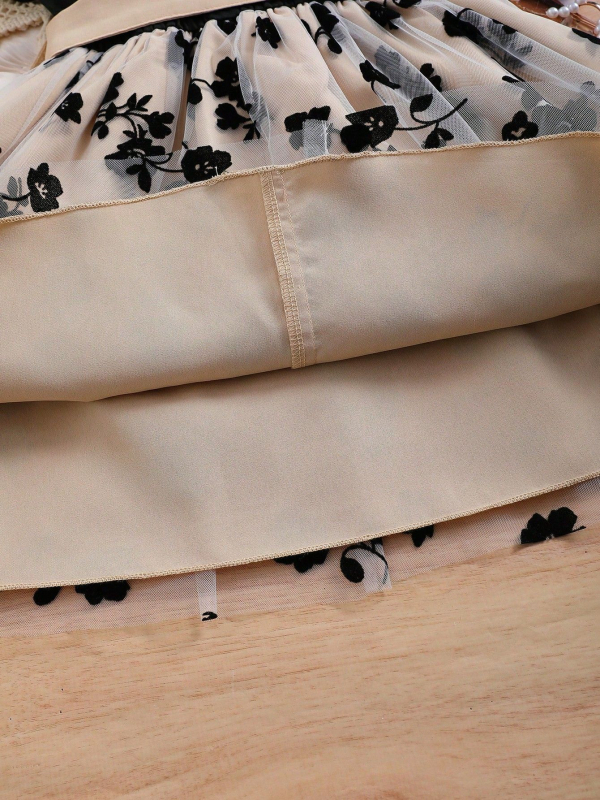 2025 διασυνοριακή Ευρώπη και Ηνωμένες Πολιτείες άνοιξη και καλοκαίρι νέο φόρεμα για κορίτσια με μανίκια που πετάει, πλεκτό πουλόβερ για παιδιά, φούστα πριγκίπισσας