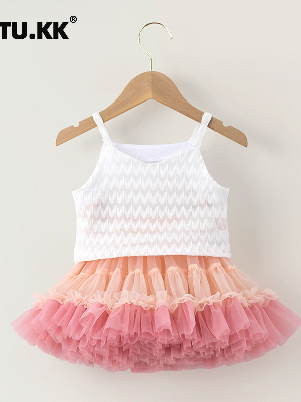 Fustă tutu de toamnă nouă pentru fete, fustă plisată de toamnă și de iarnă, fustă pentru copii, fustă cu gradient de pudră pentru fete, clasa A
