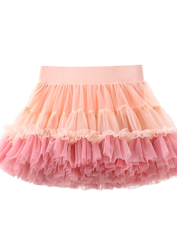 Fustă tutu de toamnă nouă pentru fete, fustă plisată de toamnă și de iarnă, fustă pentru copii, fustă cu gradient de pudră pentru fete, clasa A
