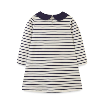 Φορέματα για κορίτσια σε ευρωπαϊκό και αμερικανικό στυλ, παιδικά ριγέ φορέματα πριγκίπισσας, μικρά και μεσαία παιδικά φορέματα με κέντημα πέτου και μακριά μανίκια για μικρά κορίτσια