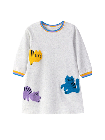 Little Maven Cross-Border Export Παιδική Φούστα Χονδρική Φθινοπωρινά Φορέματα με Μακρυμάνικα για Κορίτσια Χαριτωμένες Παιδικές Φούστες