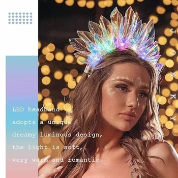 Παιδική κορδέλα για το Halloween, διασυνοριακή δημιουργική φωτεινή έγχρωμη κορδέλα για το κεφάλι, χριστουγεννιάτικη ατμόσφαιρα πάρτι, αξεσουάρ για το κεφάλι