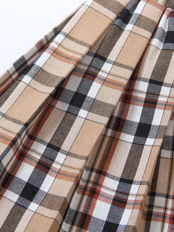 2025 m. Naujas europietiškas ir amerikietiškas tarpvalstybinis languotas sijonas mergaitėms, patogus pavasario ir vasaros koledžo stiliaus vienodas languotas sijonas