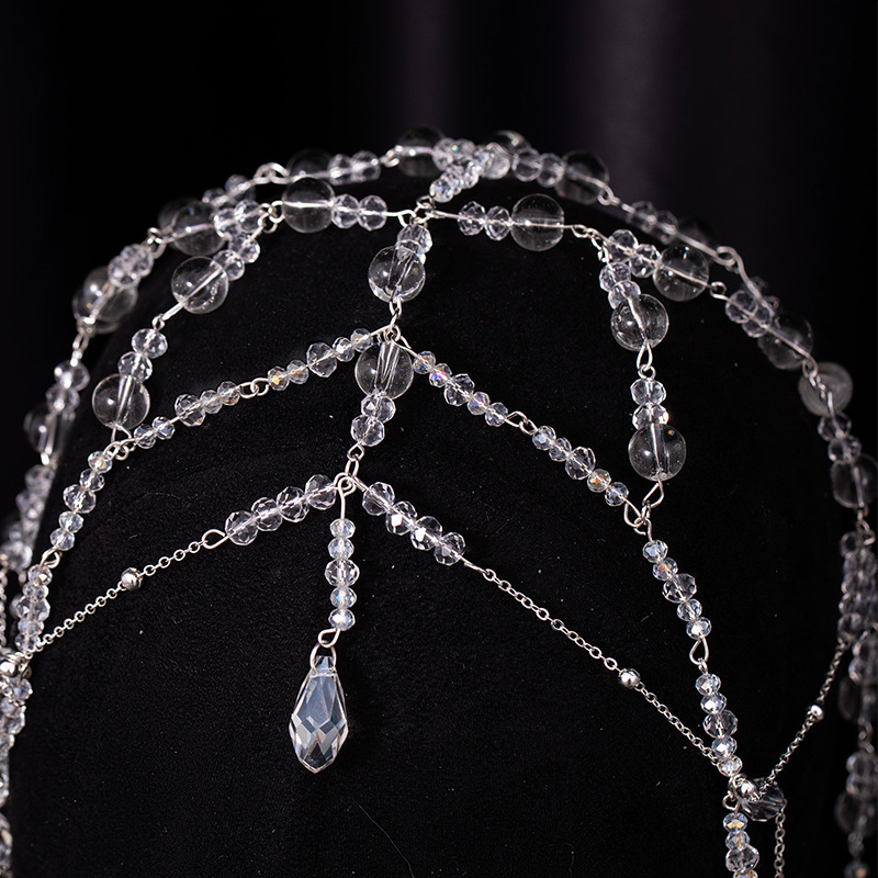 Spindinti nuotakos karūna Tiara Korėjietiško stiliaus super fėja krištolinis kutas antakių pakabukas kaktos ornamentas aukščiausios klasės vestuvių stiliaus aksesuarai