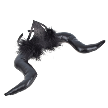 Лента за глава с вещица Maleficent Cosplay Girls Horn Hair Accessories Halloween Transgranic Supply Headband на едро