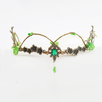 Ρετρό Χειροποίητο Δάσος Διακοσμητικό Στέμμα Μαλλιών Βασίλισσας Ξωτικού Κεφαλόδεσμος Κεφαλόδεσμος Κεφαλόδεσμος Φρυδιών Μενταγιόν Σκοποβολής Δυναστείας Χαν Καπέλα