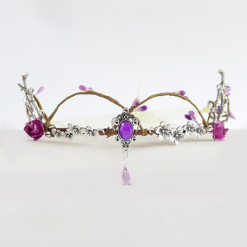 Ρετρό Χειροποίητο Δάσος Διακοσμητικό Στέμμα Μαλλιών Βασίλισσας Ξωτικού Κεφαλόδεσμος Κεφαλόδεσμος Κεφαλόδεσμος Φρυδιών Μενταγιόν Σκοποβολής Δυναστείας Χαν Καπέλα