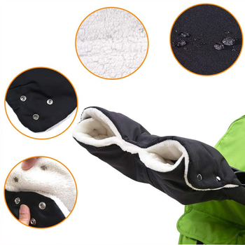 Babakocsi fogantyú kesztyű babakocsi polár kesztyű kézmelegítő vízálló szélálló fagyálló vastagított babakocsi kiegészítők