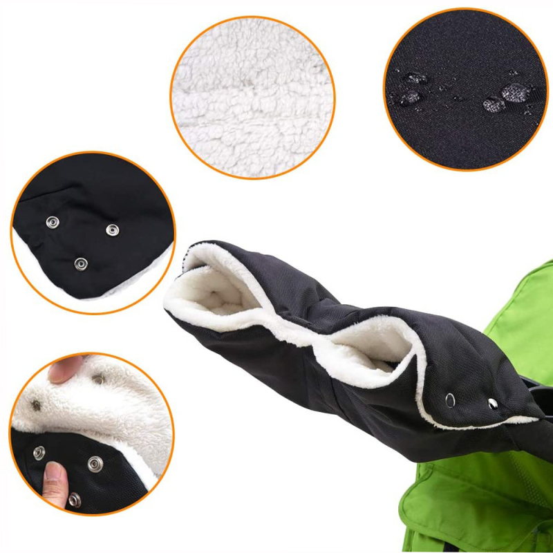 Babakocsi fogantyú kesztyű babakocsi polár kesztyű kézmelegítő vízálló szélálló fagyálló vastagított babakocsi kiegészítők
