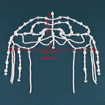2025 m. originalus naujas akrilinis kutas, balta plaukų grandinėlė, karnavalinis kutas, tinklelio skrybėlė, Helovino papuošalai, kryžminis kraštas
