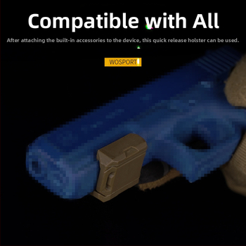 WOSPORT taktikaline universaalne püstol nailonmaterjalist kiirkinnitushülss, millel on QLS kiirkinnitussüsteem ja mis ühildub alusega