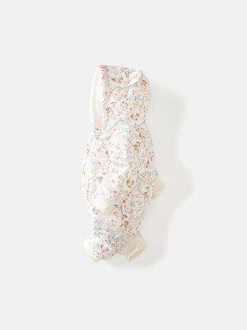 2025 Νέα Βαμβακερά Ρούχα Χειμερινή Ολόσωμη Φόρμα Μωρού με Κουκούλα και Κινούμενα Σχέδια, Χοντρό Σλιπ, Χριστουγεννιάτικη Ζώνη Μωρού με Ελάφια