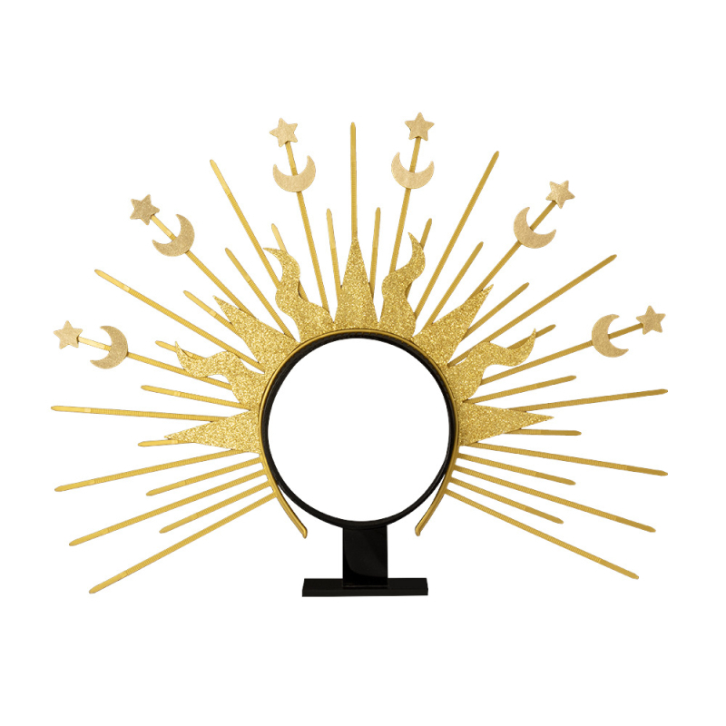 Päikesejumal Täht Kuu Kombineeritud Juuksepandlaga Euroopa ja Ameerika Neitsi Daami Peakate Kuldne Jumalanna Piiriülene Moeetenduse Tegelaskuju Riietumine