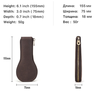 Kontaktai šeima Laikrodžių laikymo dėžutė „Crazy Horse Leather Vintage Creative“ natūralios odos aukščiausios klasės užtrauktuku laikrodžių odinis dėklas