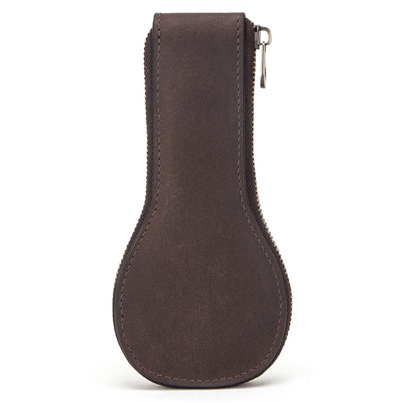 Kontaktai šeima Laikrodžių laikymo dėžutė „Crazy Horse Leather Vintage Creative“ natūralios odos aukščiausios klasės užtrauktuku laikrodžių odinis dėklas