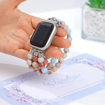 Κατάλληλο για Apple Watch, λουράκι, βραχιόλι με χάντρες, Apple Watch, διασυνοριακή πώληση στο Amazon