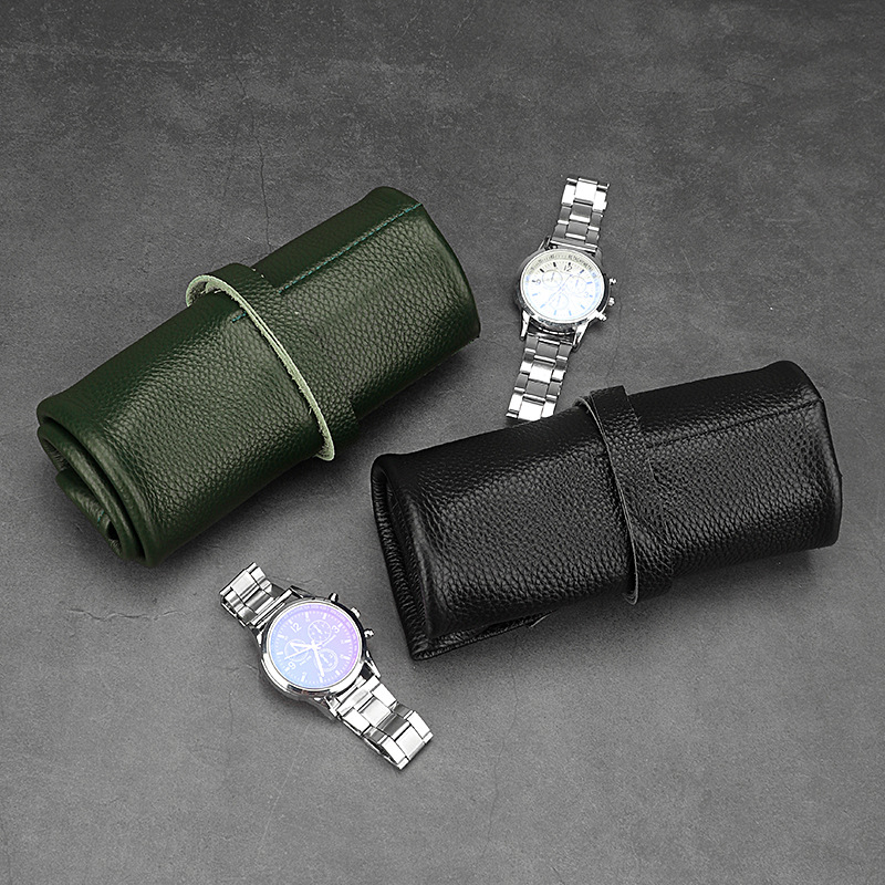 Kūrybingas didelis akmenukais puoštas laikrodžių laikymo krepšys, nešiojamas, sulankstomas, PU laikrodžių dirželis su apsauga nuo įbrėžimų, laikrodžių ritininis krepšys