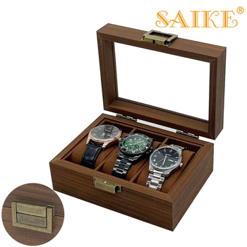 [Retro Kiadás] Spot Fa 3 Számú Óra Tároló Doboz Fekete Dió Fa 3 Számú Óra Gyűjtő Doboz