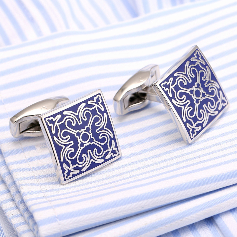 Pánske francúzske košeľové manžety s retro vzorom, manžetové gombíky, výpredaj, manžetové gombíky 182