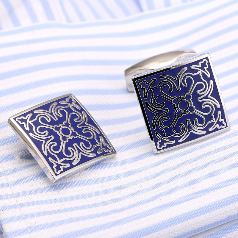 Pánske francúzske košeľové manžety s retro vzorom, manžetové gombíky, výpredaj, manžetové gombíky 182