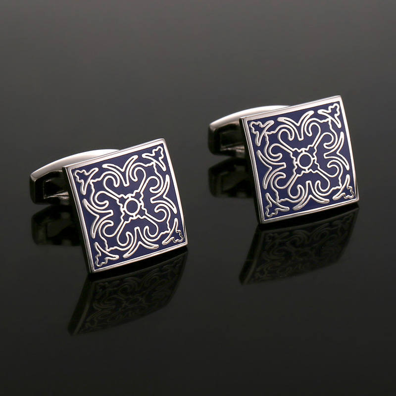 Pánske francúzske košeľové manžety s retro vzorom, manžetové gombíky, výpredaj, manžetové gombíky 182