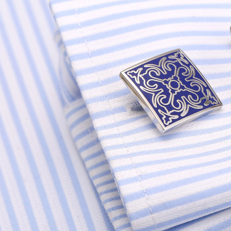 Pánske francúzske košeľové manžety s retro vzorom, manžetové gombíky, výpredaj, manžetové gombíky 182