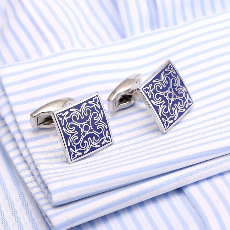 Pánske francúzske košeľové manžety s retro vzorom, manžetové gombíky, výpredaj, manžetové gombíky 182
