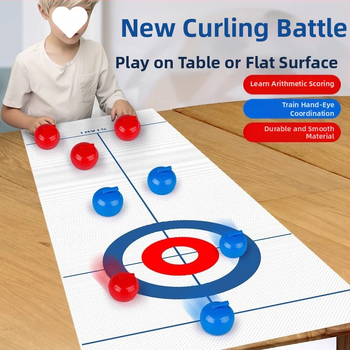 Tiktok Trending Dječja stolna igra curlinga Društvena igra Roditelj-dijete Interaktivni curling Proizvođač Veleprodaja 8-lopta 16-lopta s krpom