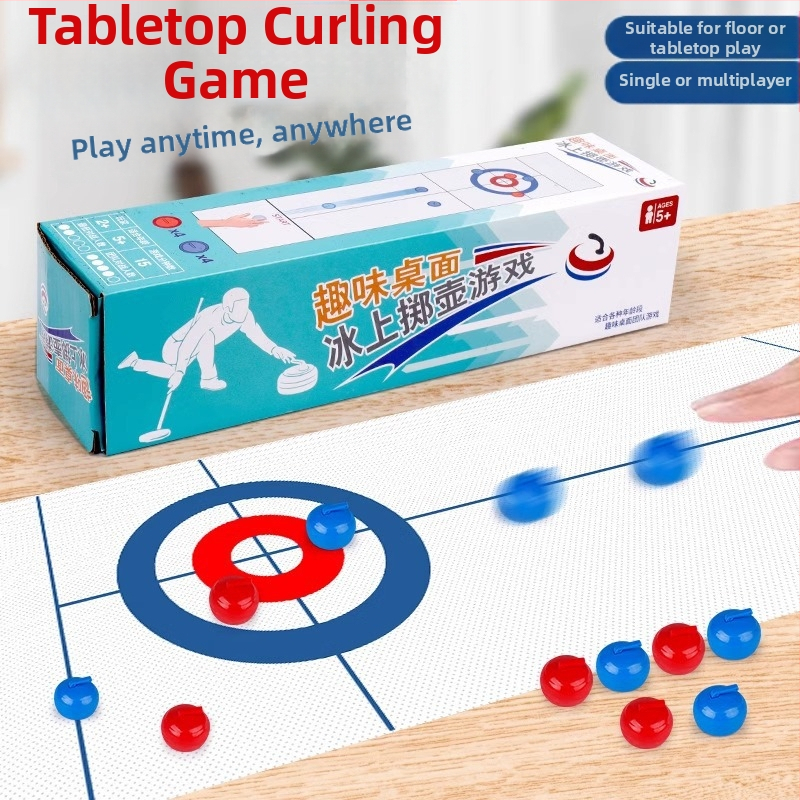 Tiktok Тенденции Детска настолна игра за кърлинг Настолна игра Родител-Дете Интерактивна игра за кърлинг Производител на едро 8-топка 16-топка с плат