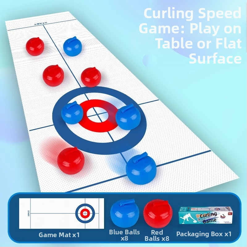 Tiktok Trending Dječja stolna igra curlinga Društvena igra Roditelj-dijete Interaktivni curling Proizvođač Veleprodaja 8-lopta 16-lopta s krpom