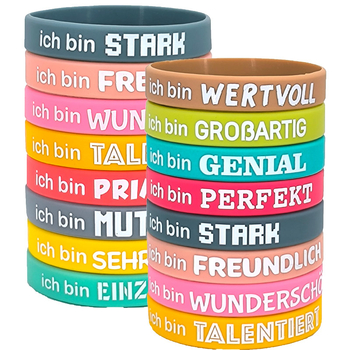 Piiriüleste plahvatuste värviline inspireeriv positiivse energiaga käepael meestele ja naistele saksa, inglise, inspireerivate tsitaatide ja silikoonist käevõru