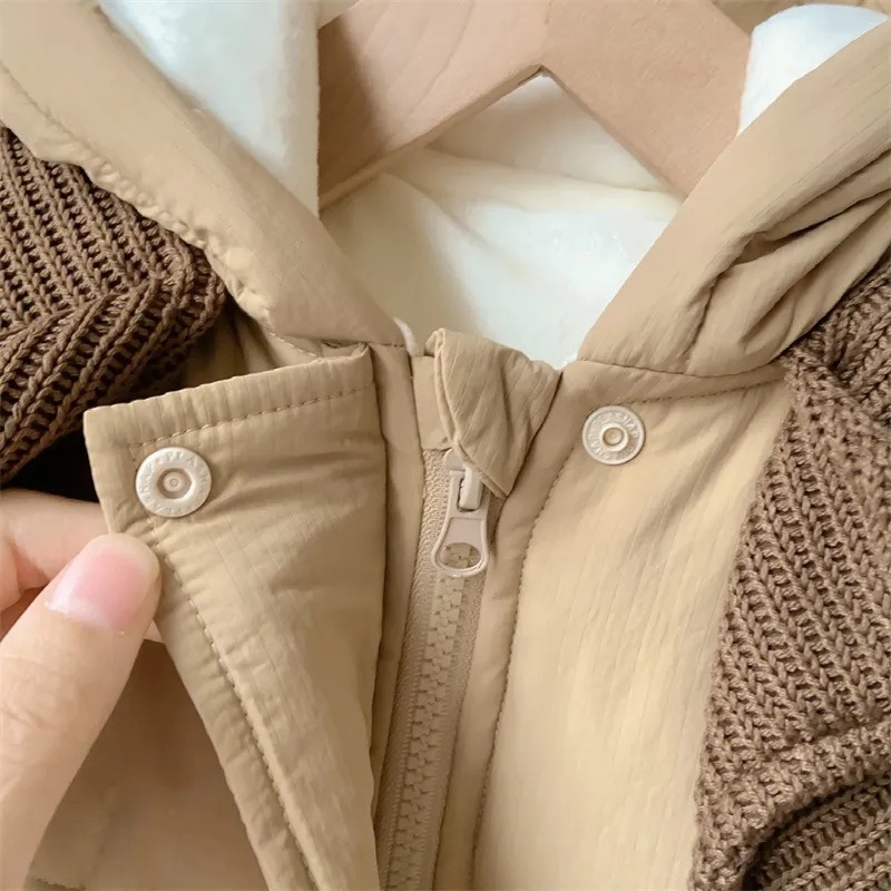 Salopetă de iarnă în stil K pentru nou-născuți, haine pentru fete, haine de iarnă, haine de bumbac îngroșate pentru copii mici de toamnă și iarnă