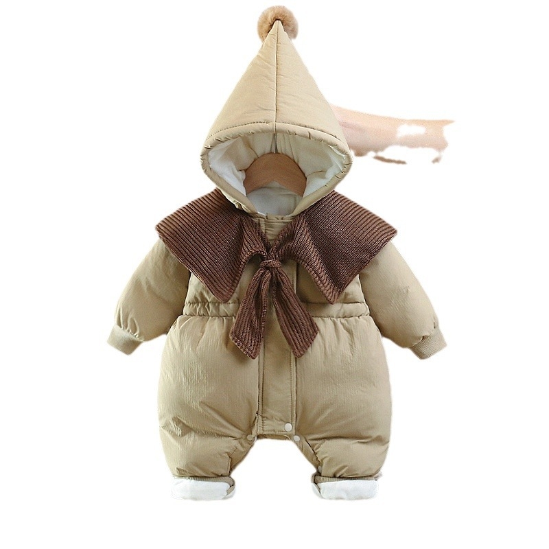 Salopetă de iarnă în stil K pentru nou-născuți, haine pentru fete, haine de iarnă, haine de bumbac îngroșate pentru copii mici de toamnă și iarnă