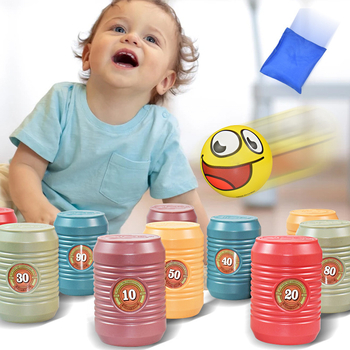 Piiriülene beebiring laste mänguasjad lapsevanema ja lapse interaktiivne viskamispurkide bowlingu pusle alusharidusring