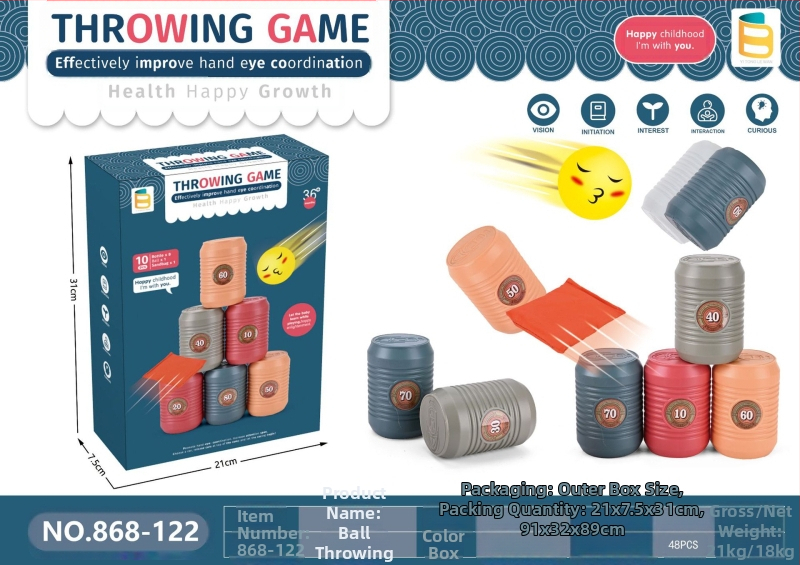 Piiriülene beebiring laste mänguasjad lapsevanema ja lapse interaktiivne viskamispurkide bowlingu pusle alusharidusring