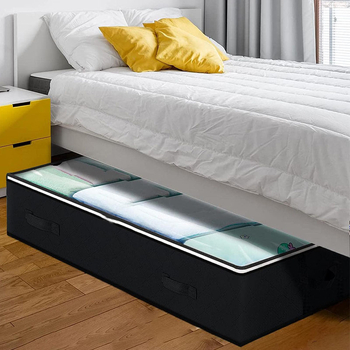 Geantă de depozitare sub pat, rezistentă la praf și umezeală, pliabilă pentru haine de uz casnic, pilote, plată sub pat