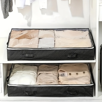 Τσάντα αποθήκευσης κάτω από το κρεβάτι, ανθεκτική στη σκόνη και την υγρασία, πτυσσόμενα ρούχα οικιακής χρήσης, παπλώματα, επίπεδη κάτω από το κρεβάτι