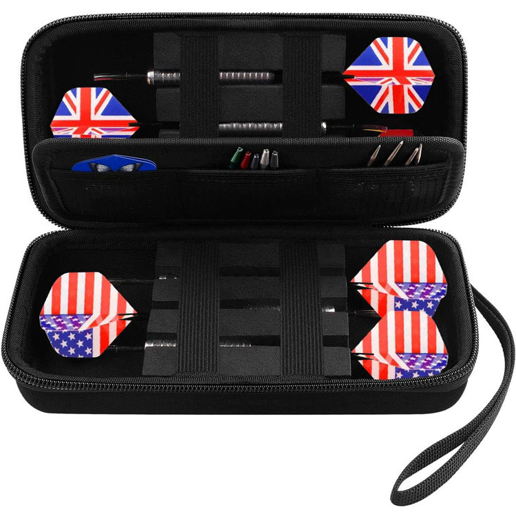 Cutia de darts este potrivită pentru darts cu vârf de oțel și vârf moale, suportul de depozitare pentru transportul darts este potrivit pentru vârful și tija de darts.