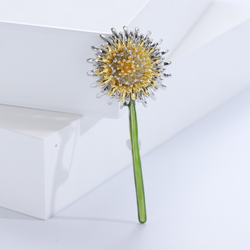 Koreai stílusú elegáns friss pitypang bross egyszerű divat csöpögő virágtű ruházati kiegészítők