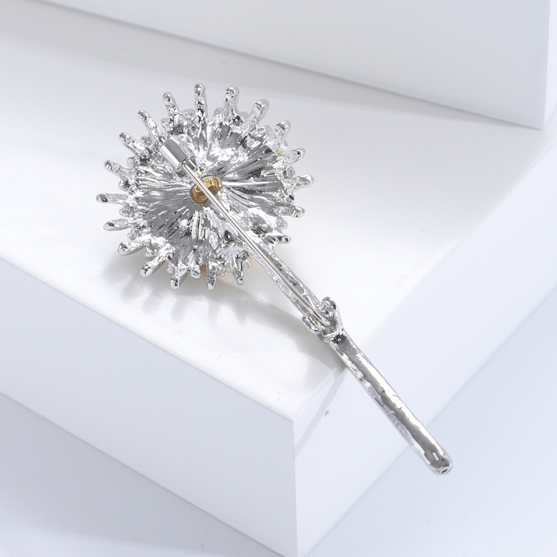 Koreai stílusú elegáns friss pitypang bross egyszerű divat csöpögő virágtű ruházati kiegészítők