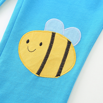 Φθινοπωρινά νέα παιδικά παντελόνια, παντελόνια με κέντημα με μέλισσα σε κινούμενα σχέδια, παιδικά casual παντελόνια, ευρωπαϊκά και αμερικανικά στυλ, παιδικά ρούχα